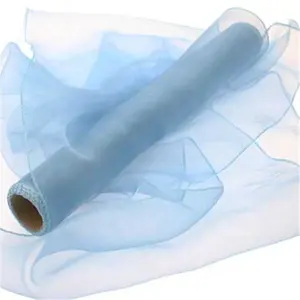 Transparent einfarbig organza stoff für blume verpackung/weiche organza stoff für hochzeit dekoration