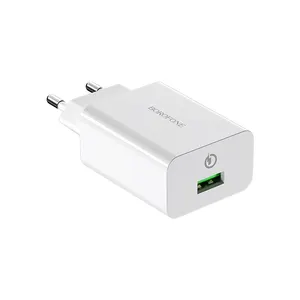 Borofone BA21A 1 Port Fast Charger Qc3.0 Uni Eropa Dinding Pengisi