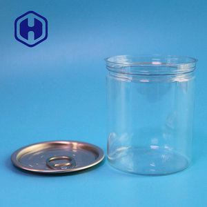 307, 401, 502 pop top vacía de plástico transparente tapa abre fácil de embalaje final de atún pet latas para conservas - Product Image 3