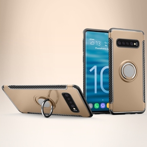 Hybride 360 Anneau en métal Support De Voiture Magnétique <span class=keywords><strong>Coque</strong></span> Arrière Rigide Robuste <span class=keywords><strong>Pour</strong></span> <span class=keywords><strong>Samsung</strong></span> S10 S10Plus <span class=keywords><strong>S10E</strong></span> - Product Image 1