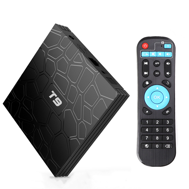 Android 8.1 Smart TV Box T9 4GB RAM 32GB/64GB ROM Rockchip RK3328 H.265 4K Optional 2.4G/5Ghz Dual WIFI TVbox Set Top Box