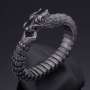 Bracciale di Lusso con Drago Placcato Oro Nero per Uomo, Catena in Acciaio Inox con Motivo a Scaglie di Drago per Regalo, Anniversario, Festa - Product Image 3