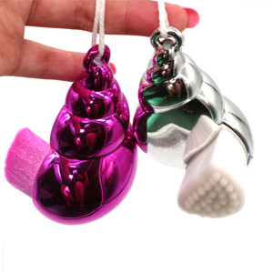 2 couleurs conch escargot de mer shell forme du visage nettoyant visage maquillage brosse - Product Image 6