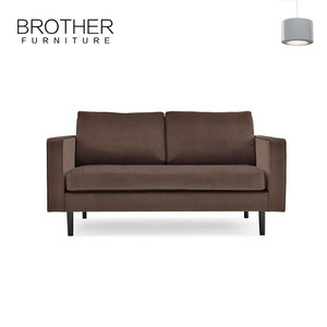 2 asiento diseño marrón moderno muebles de hotel sofá de tela - Product Image 2