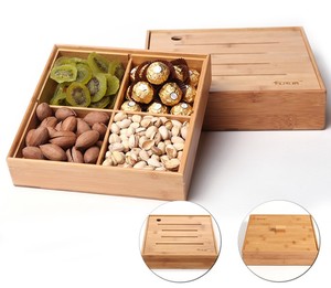Contenedor de comida chino cuadrado para niños, cuatro compartimentos dividida con caja de comida, barata, con tapa de tornillo, libre de BPA - Product Image 4