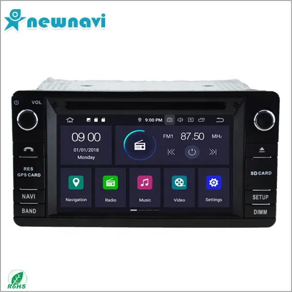 Newnavi 6.2 인치 안드로이드 9.0 자동차 dvd gps 와이파이 3G BT 비디오 또는 미쓰비시 outlander/LANCER-X/ ASX