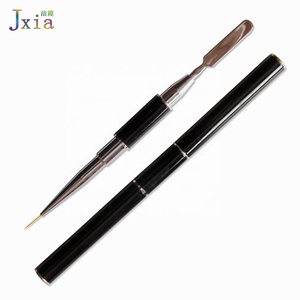 Jiexia de doble cara de Linrt cepillo de acero inoxidable de uñas de <span class=keywords><strong>arte</strong></span> espátula para Polygel herramienta de pintura - Product Image 1