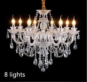 Moderne <span class=keywords><strong>pas</strong></span> <span class=keywords><strong>cher</strong></span> 8 tête K9 cristal clair <span class=keywords><strong>lustre</strong></span> pour salle à manger - Product Image 1