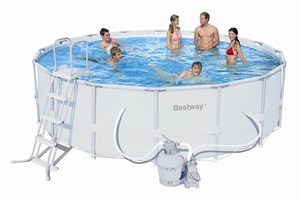 <span class=keywords><strong>Piscine</strong></span> <span class=keywords><strong>hors</strong></span> <span class=keywords><strong>sol</strong></span> en acier Bestway 56451stent, portable, 4,88 m x 1,22 m, idéale <span class=keywords><strong>pour</strong></span> les fêtes - Product Image 2