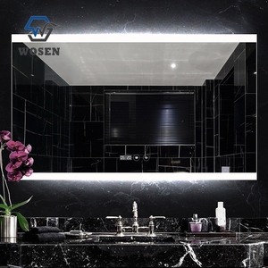 Espejo <span class=keywords><strong>de</strong></span> <span class=keywords><strong>Baño</strong></span> LED Inteligente Horizontal Grande y Moderno con Reloj Digital y Control Táctil, Espejo <span class=keywords><strong>de</strong></span> Pared para Proyectos Hoteleros - Product Image 1