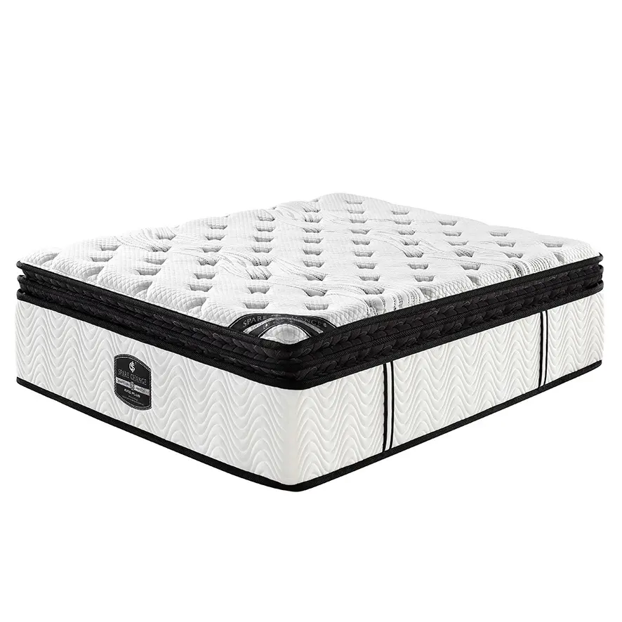 Luxe latex en memory foam dubbele kussen top foshan matras kokos matras koning