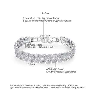 LUOTEEMI Vòng Đeo Tay Mới Trang Sức Sang Trọng Ice <span class=keywords><strong>CZ</strong></span> Tiny Cubic Xung Quanh Vòng Tay Trang Sức - Product Image 2