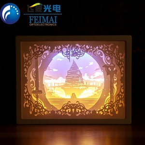 Festival 3D Lumière Ombre Papier Sculpture <span class=keywords><strong>Lampe</strong></span> <span class=keywords><strong>De</strong></span> <span class=keywords><strong>Chevet</strong></span> Cadre <span class=keywords><strong>Photo</strong></span> Veilleuse - Product Image 6