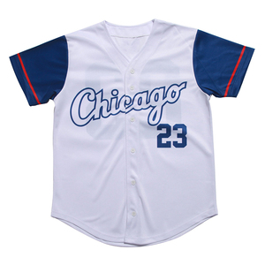 Mens baseball jersey su ordinazione in bianco pullover di baseball all'ingrosso - Product Image 2