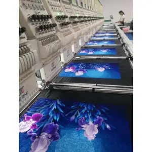 High speed hefeng 18 heads flat embroidery machine