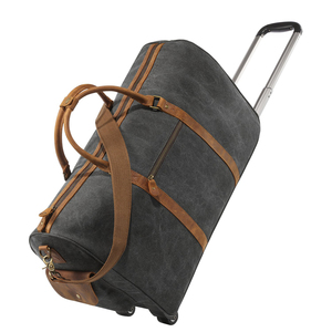 Прочная водонепроницаемая холщовая кожаная сумка-тележка для путешествий, спортивная сумка-тележка - Product Image 2
