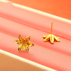 AE71202501 Xuping Bloem Stud Messing Vergulde Oorbel Sieraden + Kunstmatige Bloem Sieraden + Oor Ringen Oorbellen Sieraden