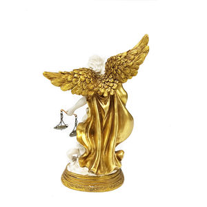 Изготовленная на заказ Смола мини белая религиозная скульптура st michael <span class=keywords><strong>the</strong></span> archangel - Product Image 3