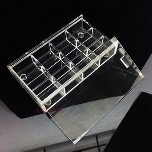 Tùy chỉnh Đa Các Ngăn Nhựa Trường Hợp với Trượt Nắp Rõ Ràng 12 Phần Trượt <span class=keywords><strong>Acrylic</strong></span> Hộp - Product Image 1