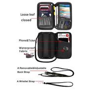 Dompet Passport RFID Anti Air, Tempat Kartu Perjalanan, Kantong Ponsel Kecil, Tas Selempang untuk Perjalanan