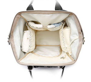 Multifunctional Backpack Baby Diaper <strong>Bag</strong> <strong>with</strong> <strong>Changing</strong> <strong>Mat</strong>, Luxury Waterproof Designer Polyester Diaper <strong>Bag</strong> for Mother - Product Image 5