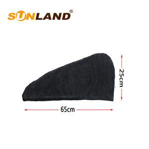 Sunland nuevo diseño de terciopelo de <span class=keywords><strong>coral</strong></span> de microfibra negro cabello seco tapa - Product Image 2