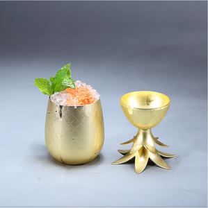 Vino cóctel Copa forma de piña mula de Moscú taza de cobre con tapa de paja - Product Image 5
