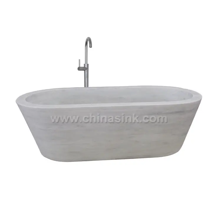 White Marble Honed Finish Bathtubs Marble Freestanding Tubs