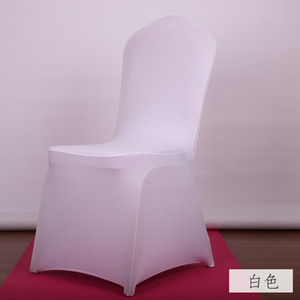 ปลอกหุ้มเก้าอี้สแปนเด็กซ์สีขาว/ปลอกหุ้มเก้าอี้งานแต่งงานสีขาว - Product Image 4