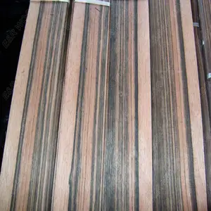 Negro Natural macassar ebony de chapa de madera para muebles