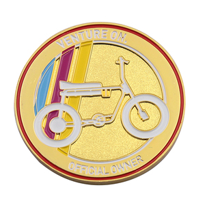 Förderung hochwertige gold überzogene runde fußball fußball herausforderung münze - Product Image 3