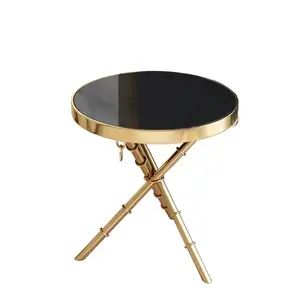 Moden round coffee table marble gold table