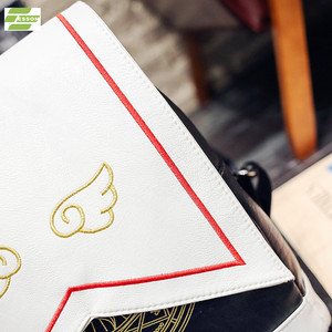Sac à dos d'école en cuir PU, nouvelle <span class=keywords><strong>mode</strong></span> japonaise avec ailes brodé<span class=keywords><strong>es</strong></span> mignonnes - Product Image 4