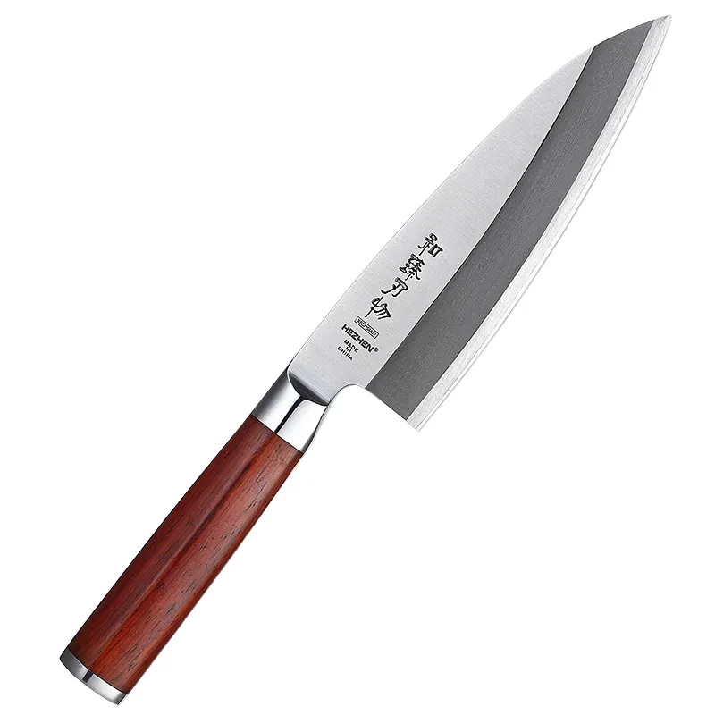 XINZUO SZ-D180 coltelli giapponesi coltello da cucina professionale Deba acciaio al carbonio inossidabile con manico in palissandro naturale ristoranti