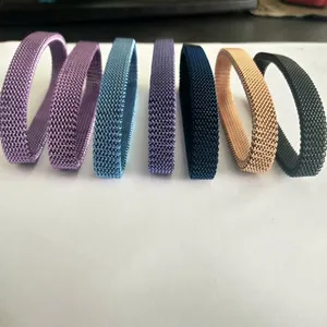 Inspirieren Sie Schmuck Großhandel benutzer definierte hand gefertigte Edelstahl Stretch Mesh Armband für Männer und Frauen