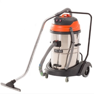 Tanque redondo de acero inoxidable para coche, succión de aire portátil sólida y duradera, industrial, eléctrico, aspirador de agua de polvo, 70L, 2000W, 2 motores - Product Image 2