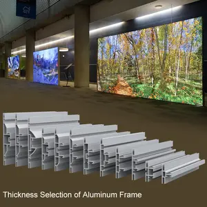 Aluminium lightbox cadre boîte à lumière tissu seg d'extrusion