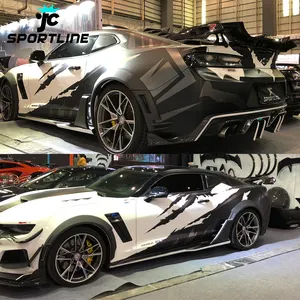 FRP Hitam Sepatbor Mobil Depan Belakang Flare Trims untuk Chevrolet Camaro ZL1 SS RS 2016-2019