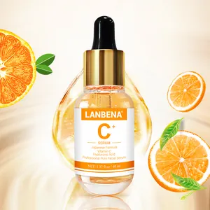 Отбеливающая сыворотка с витамином c от частного бренда LANBENA, питательная сыворотка для лица с гиалуроновой кислотой