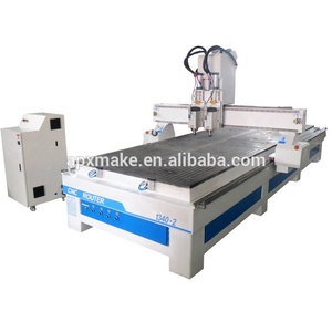 Barato al por mayor <span class=keywords><strong>3</strong></span>,0/4,5/6/7KW doble proceso <span class=keywords><strong>2</strong></span> husillos cnc para trabajar la madera máquina de enrutador - Product Image 1