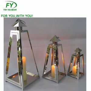 ML--988 decoración de jardín de acero inoxidable vela luz de la linterna - Product Image 1