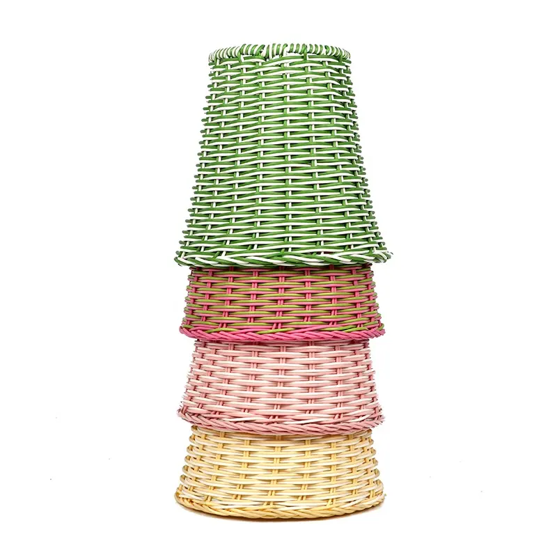 Colorful Plastic Rattan Lamp Shade Wholesale High Quality Lampshade