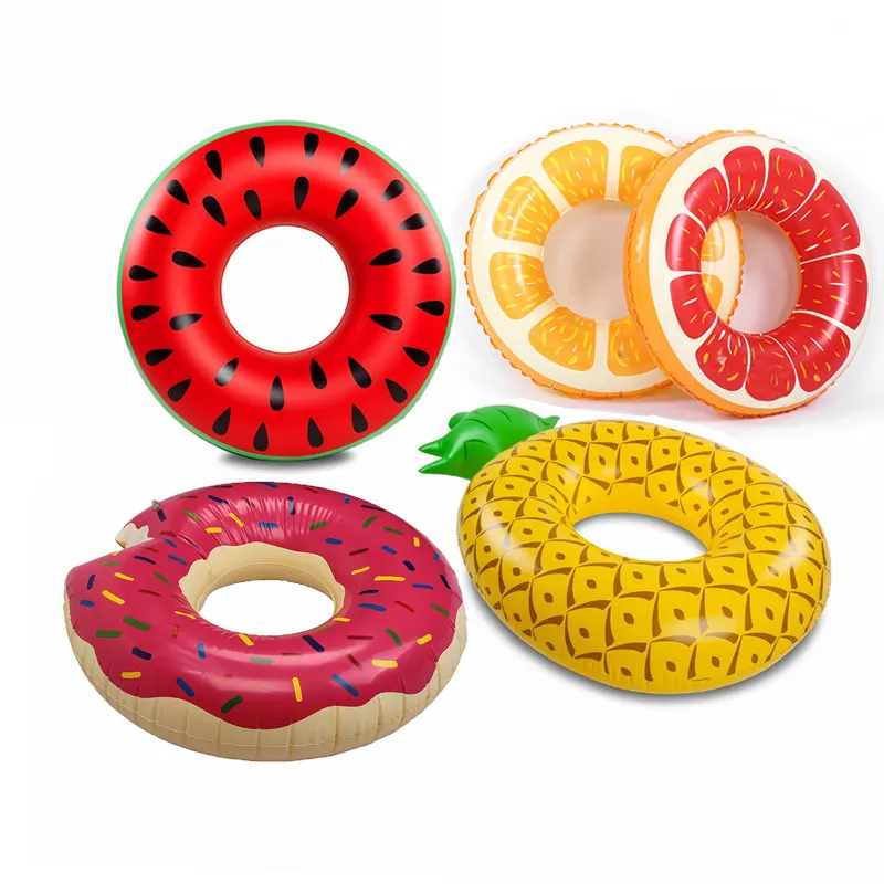 Bouée gonflable pour piscine, flotteur pour enfants et adultes, fruits, pastèque, ananas, Orange, nouveauté