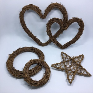 F-4255 Naturel Vigne Rotin Couronnes Anneau Cercle <span class=keywords><strong>De</strong></span> Noël Tenture Murale - Product Image 4
