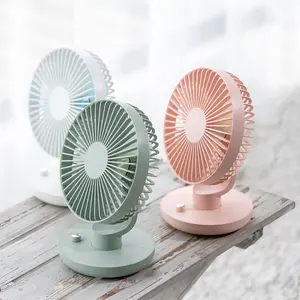 Di fabbrica Su Misura Più Nuovo Disegno Funzionamento A Batteria Rotante Del Desktop Usb Mini Portatile Ventilateur Ventilatore Ricaricabile