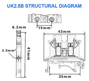 CNBX prix d'usine UK étanche rail din électrique en plastique <span class=keywords><strong>pince</strong></span> à vis bornier - Product Image 4