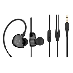 High quality audio 3.5mm headphone jack wired earphone with microphone for skype android