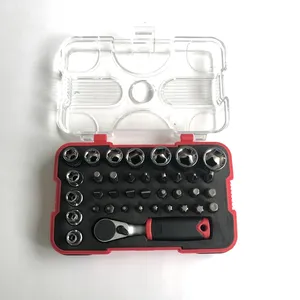 37 PC 1/4 ổ đĩa cho đến khi 13mm Nhỏ Đi Thông Qua Tự Động Tay Công Cụ Thiết Lập Mini ratchet xử lý