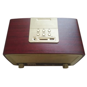 Commercio all'ingrosso <span class=keywords><strong>Vintage</strong></span> Antico di Legno Retro Radio Sveglia con DEVIAZIONE STANDARD TF del USB MP3 del Giocatore di Musica - Product Image 3