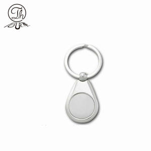 Chapado en plata acabado moneda titular <span class=keywords><strong>de</strong></span> la clave en blanco <span class=keywords><strong>de</strong></span> metal - Product Image 1
